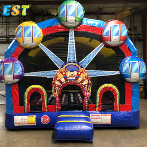 Château gonflable gonflable de saut commercial de maison de rebond d'enfant de lune de moonwalk de PVC pour la partie - Product Image 3