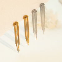 Boucles d'oreilles en acier inoxydable plaqué or 18 carats pour femmes