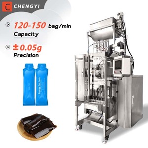 เครื่องบรรจุซองเจลลี่แบบอัตโนมัติเต็มรูปแบบสำหรับบรรจุภัณฑ์แบบซองหลายช่องที่มีรูปทรงไม่สม่ำเสมอสำหรับกีฬาและพลังงาน - Product Image 1