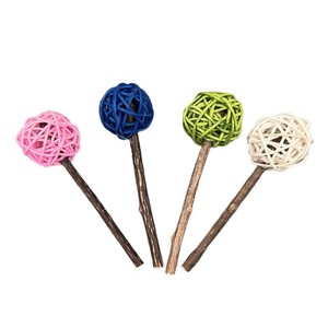 Jouets à mâcher pour chats : bâtonnets en bois, balles en rotin, bâtonnets de dentition, jouets naturels pour le nettoyage des dents, jouets d'intérieur pour animaux de compagnie - Product Image 4