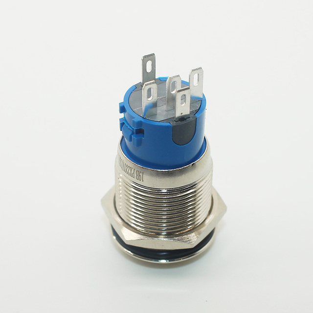 19mm New for 10A 5V Led Light Power Symbol Push Button Momentary Latching Computer Case Switch 3Color