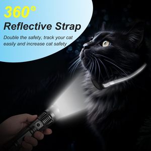 Traceur GPS Vebiso pour chats, mini localisateur intelligent pour animaux de compagnie avec contrôle par application, collier en nylon noir inclus, clochette, compatible iOS - Product Image 2