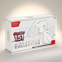 Boîte de présentation en acrylique pour boîte de collection TCG, protecteur transparent pour boîte de jeu de cartes à collectionner, bouclier rigide épais pour boîte de cartes scellée de grande taille