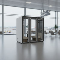 Cabine de confidentialité multifonctionnelle insonorisée moderne UNIBOOTH, durable, pour bureau, hôtel, salle de réunion, mobile, école, bureau à domicile