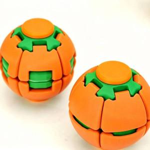 Colorful 3D Printed Stress Ball <b>Orange</b> Green Cartoon Design <b>Press</b> Rotate Toy For Office Study Relief - Product Image 2