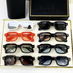 Lunettes de soleil carrées de luxe haut de gamme de qualité supérieure d'usine d'origine, UV400, multicolores, faites à la main, en acétate pour <span class=keywords><strong>hommes</strong></span>, avec rivet en forme de flèche - Product Image 2