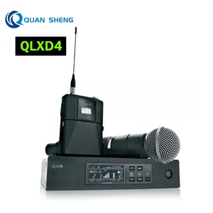 QLXD24/SM58-Sistema de micrófono de mano inalámbrico Digital, micrófono inalámbrico SM7B QLXD4
