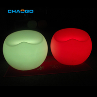Meubles de bar et de salon portables, chaise en forme de pomme illuminée à LED, changeant de couleur, pour l'intérieur et l'extérieur, tabouret en forme de pomme, chaise en forme de boule LED