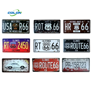 Cổ Điển USA Nghệ Thuật Mỹ Xe Tin Tấm Kim Loại Số Giấy Phép Áp phích Kim Loại Tin Dấu Hiệu Cho Bar Pub Trang Trí Nội Thất - Product Image 5