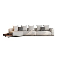 Canapé sectionnel en tissu Horizon, design italien, pour grand appartement ou villa, style minimaliste.