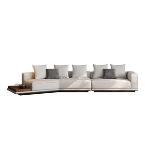 wholesale italian designer horizon linen <b>sofa</b> minimalist big apartment villa living room fabric sectional couch - Product Image 4