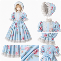 Costume BJD style jardin personnalisé, robe BJD vintage rose, manches bouffantes, dentelle, vêtements de poupée pour poupée BJD articulée taille réelle