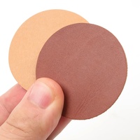 Patchs écussons personnalisés en cuir véritable à coudre, Logo personnalisé vierge, forme ronde, étiquettes pour Jeans, vente en gros