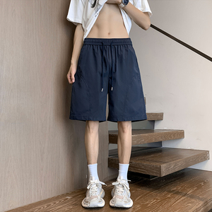 Pantalones Cortos de Seda Helada para Hombre al por Mayor, de Secado Rápido, Transpirables, Informales, con Logotipo Personalizado, Precio de Fábrica, OEM ODM, de Pierna Ancha para Verano - Product Image 1