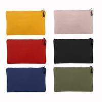Pochette cosmétique en toile de coton écologique avec fermeture éclair, logo personnalisé, réutilisable, multicolore, pour trousse de toilette, style tendance