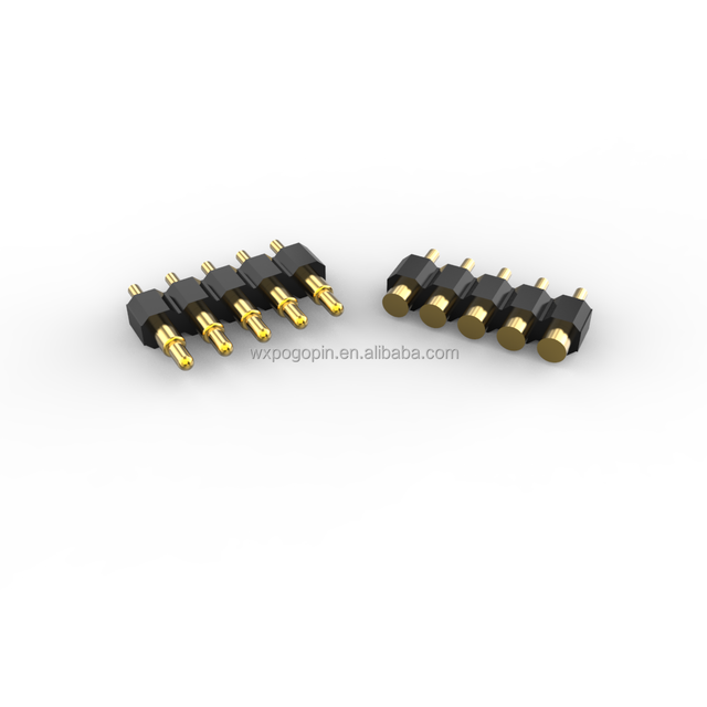 Customized 2.54 Pitch Plug-in 3A Current 5pin Spring Connector Terminal Pogo Pin for Electronic Products