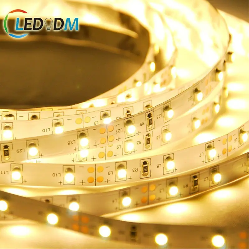 Sanan brand chip 3528 SMD 60leds/m LED strip 4.8W/m dc12/24v low wattage LED strip flexible adjustable CE ETL certification
