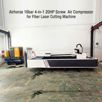 Compresseur d'air à vis Airhorse 10HP 20HP 10 bars PM VSD 4 en 1, 145 PSI 32 CFM 74 CFM, CE ASME pour usine de fraisage CNC, fonctionnement 24/7