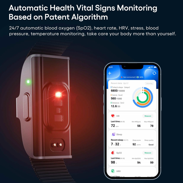 2208 Screenless Smart Bracelet With Maxim Sensor SpO2 Heart Rate Sleep Activity Tracking OEM Private Label Wholesale