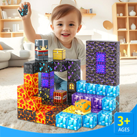 Cubes de construction magnétiques en plastique, jouets éducatifs STEM pour les enfants de plus de 14 ans, développement sensoriel créatif, cadeaux d'anniversaire