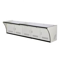 Console de salle de contrôle, poste de travail, table de surveillance droite avec armoire de rangement, console de surveillance en acier robuste