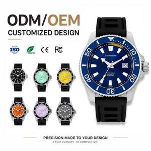 Reloj Automático de Buceo de Alta Gama con Logotipo Personalizado OEM, 10 ATM, Movimiento Miyota, Reloj Mecánico con Correa de Goma Azul Superluminosa - Product Image 1