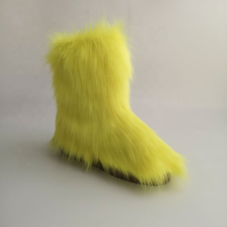 New Zealand Faux Fur Boots Thigh High Boots Natural Faux Fur