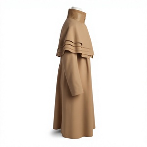 Civil Reproduction Collar Winter <b>Coats</b> Ruffle Hem <b>Long</b> Sleeve Outerwear Great <b>Coats</b> for <b>Men's</b> - Product Image 3