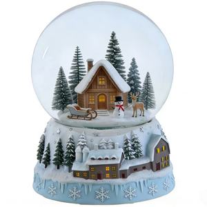 Globo di Neve Personalizzato con Coniglietto e Scoiattolo in Resina, <span class=keywords><strong>Souvenir</strong></span> con Glitter Luccicante, Albero di Natale, Regalo e Ricordo - Product Image 5