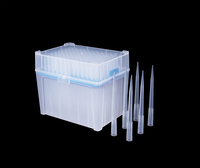 Cotaus fournit des embouts de micro pipette stérilisés 10ul filtrés en plastique pp jetables de laboratoire avec boîte de support de filtre 100ul 200ul 1000ul