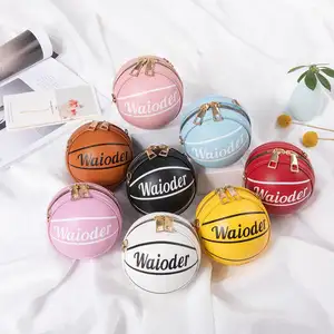 2021 Latest Design Fancy Girls Women Mini Basketball Cute Kids Basket Ball Purse Handbags Ladies Hand Bags Shoulder Bag