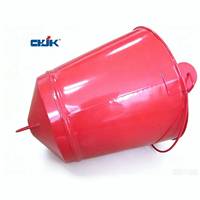 Seau à incendie Jinkai 10L en acier doux, enduit de peinture en poudre, durable, pour équipement de lutte contre l'incendie, avec poignée au fond