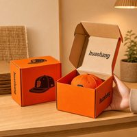 Boîtes d'emballage pour casquettes de baseball réutilisables en matériaux recyclés, boîtes à casquettes personnalisées au toucher doux pour la vente au détail