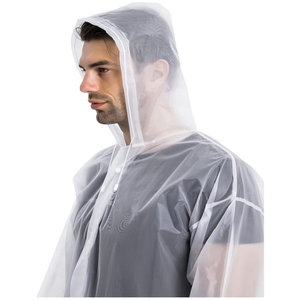 Custom Logo and Size Waterproof Reusable EVA Rain Ponchos for Adults Lightweight Rain Jackets <strong>Raincoats</strong> for Men Women Rainwear - Product Image 6