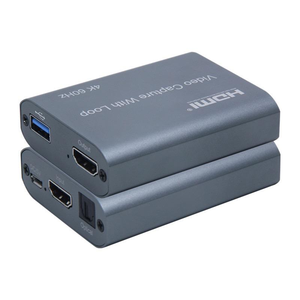 Tarjeta Capturadora de Video USB3.0 HDMI con Salida en Bucle 4K 60Hz, Ancho de Banda de 6Gbps, Compatible con OBS, <span class=keywords><strong>VLC</strong></span>, Amcap, Grabador de Transmisión en Vivo - Product Image 1