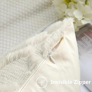 Housses de <span class=keywords><strong>coussin</strong></span> d'automne pour la maison Housses de <span class=keywords><strong>coussin</strong></span> de canapé solides décoratives en peluche douce Taies d'oreiller carrées pour canapé-lit Salon - Product Image 4