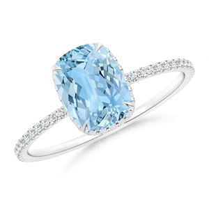 Bague de fiançailles et de mariage en argent sterling 925 avec pierre brute d'aquamarine taille Asscher, vente en gros - Product Image 4