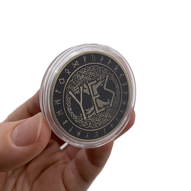 Metal Craft Black Plated Coin Yes or No Lucky Coin for Game Playing