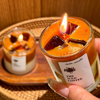 Bougie parfumée au café glacé naturel bio, faite à la main, couleur personnalisable, pour la décoration moderne de la maison, de l'hôtel, du spa, des fêtes