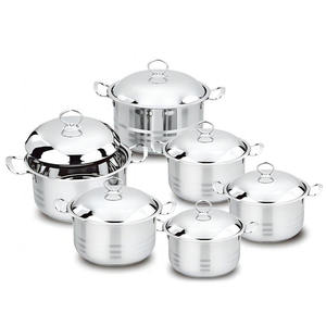 ชุดเครื่องครัวสแตนเลส 6/10/12/<span class=keywords><strong>14</strong></span> ชิ้น ไม่มีสารเคลือบผิว ไม่ติดกระทะ ชุดหม้อซุปพร้อมฝาปิด สำหรับใช้ในครัวเรือน ฐานแบบคอมโพสิต - Product Image 3