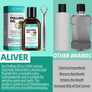 ALIVER Daily ayurvedik resimen Swish Whitening minyak kelapa menarik untuk gigi kelapa menarik obat kumur untuk kesehatan mulut - Product Image 6