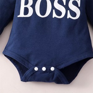 Nouveau-né bébé garçons "Little <span class=keywords><strong>Boss</strong></span>" barboteuse à capuche pantalon tenue survêtement <span class=keywords><strong>ensemble</strong></span> de vêtements - Product Image 6