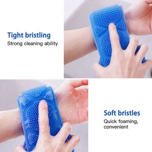Silicone <b>Bath</b> Body Scrubber Bathroom Shower Back Cleaning Brush with Removal Belt Exfoliating Shower Scrub Tool - Product Image 6