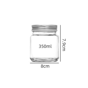 Barattolo in Vetro Rotondo Personalizzabile con Logo, 250ml 350ml 380ml 730ml, con Tappo in Metallo per Conservazione Alimenti, Sigillatura di Caramelle, Zucchero, Marmellata, <span class=keywords><strong>Miele</strong></span> - Product Image 4