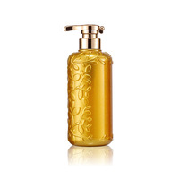 Flacon de luxe 500 ml en PET recyclé doré pour shampoing, bouteille en plastique avec pompe pour huile corporelle et lotion, emballage hexagonal pour produits de beauté