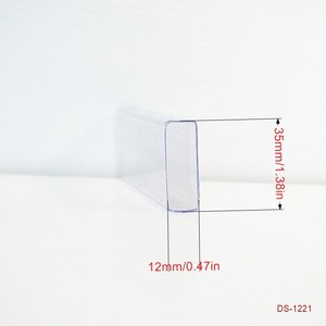 Striscia di dati di profilo di estrusione trasparente supermercato striscia di etichette in plastica PVC tubo quadrato rettangolare di scaffali per supermercati - Product Image 2
