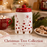 Boîte en céramique de Noël avec couvercle, 3 tailles, décorations en relief de Père Noël, rennes et sapin de Noël, pot de rangement pour biscuits, bonbons, cadeaux, décoration de la maison