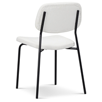Chaise d'Appoint Rembourrée Blanche | Salle à Manger