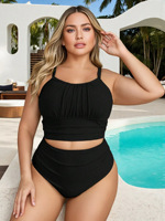 Nieuwe Europese Amerikaanse multi-color sexy plus-size dames bikini sets met machineborduurwerk combo