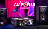Mini amplificateur HiFi domestique BT-298A 40W+40W 12V/220V avec lecteur de carte, radio et karaoké